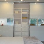 White Glass and Mirror Wardrobe