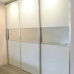 White Glass Mirror Wardrobe